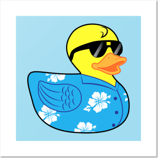 Rubber Ducky in Hawaiian Shirt with Shades Posters and Art